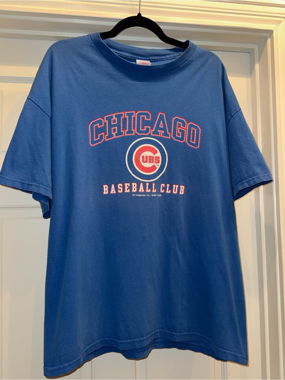 Vintage Chicago Cubs Blue Graphic Tee - Men's Short Sleeve Shirt